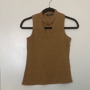 Pinc Mustard Ribbed Top